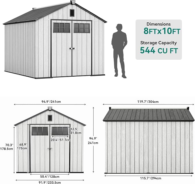 YITAHOME 8x10 FT Outdoor Storage Shed - Image 8