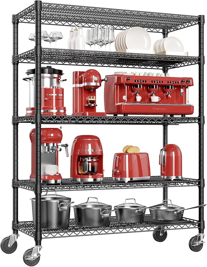 IZEUK Garage Shelving Wide Storage Shelves 5 Tier Metal Shelves Heavy Duty by Unknown