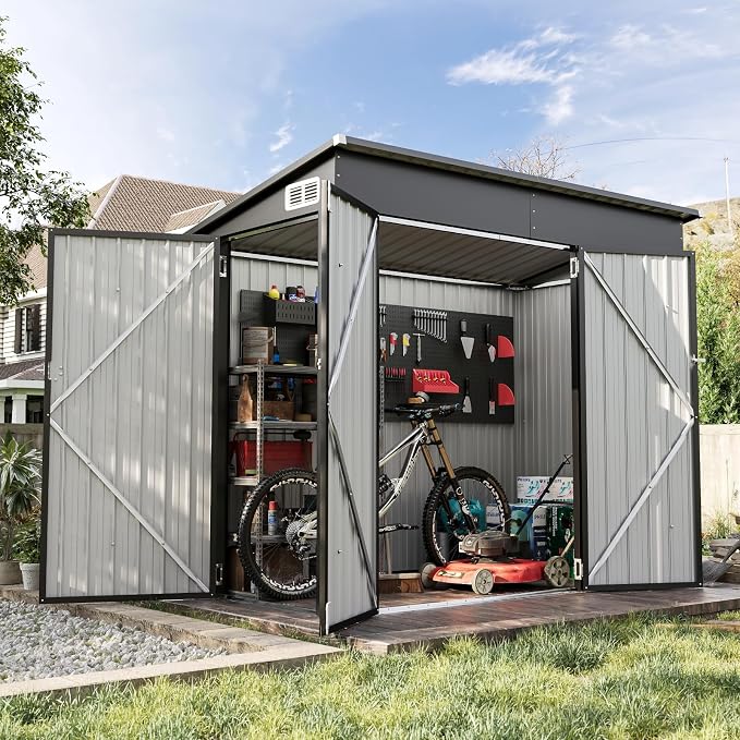 Aoxun 7' x 4' Shed 140 CU.FT Outdoor Waterproof Storage Shed by Aoxun
