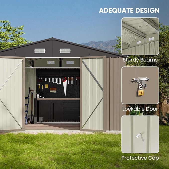 Patiowell 10 x 8 FT Outdoor Storage Shed - Image 4