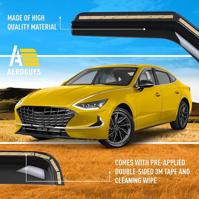 Extra Durable Window Deflectors in-Channel Window Visors Rain Guards Fit - Image 6