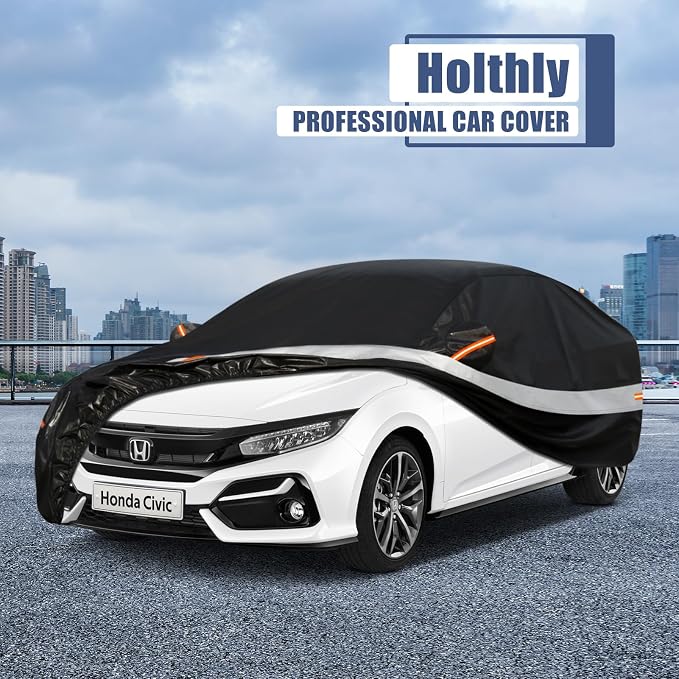 10 Layers Car Cover Custom Fit for Honda Civic Sedan Waterproof All Weather for - Image 6
