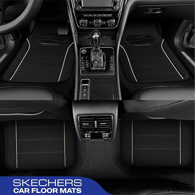 Skechers Memory Foam Car Mats, Leather Piping - Image 3
