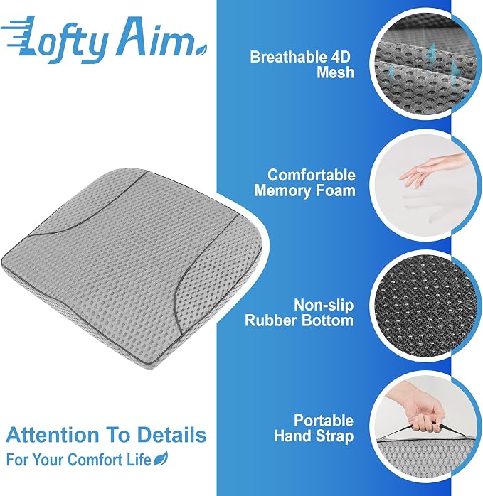 Car Seat Cushion, Comfortable Memory Foam Seat Pillow - Image 6