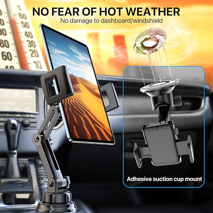 Miracase Adjustable Long Neck Car Tablet Holder Compatible - Image 7