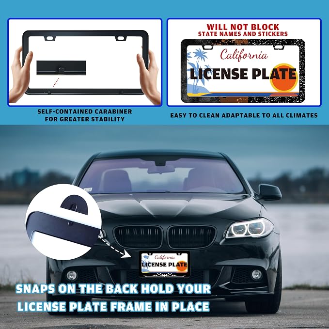 Bat License Plate Frame Funny Gothic Style License Plate Holder Animal - Image 5