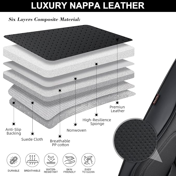 Car Seat Covers Full Set, Front and Rear Seat Covers - Image 5