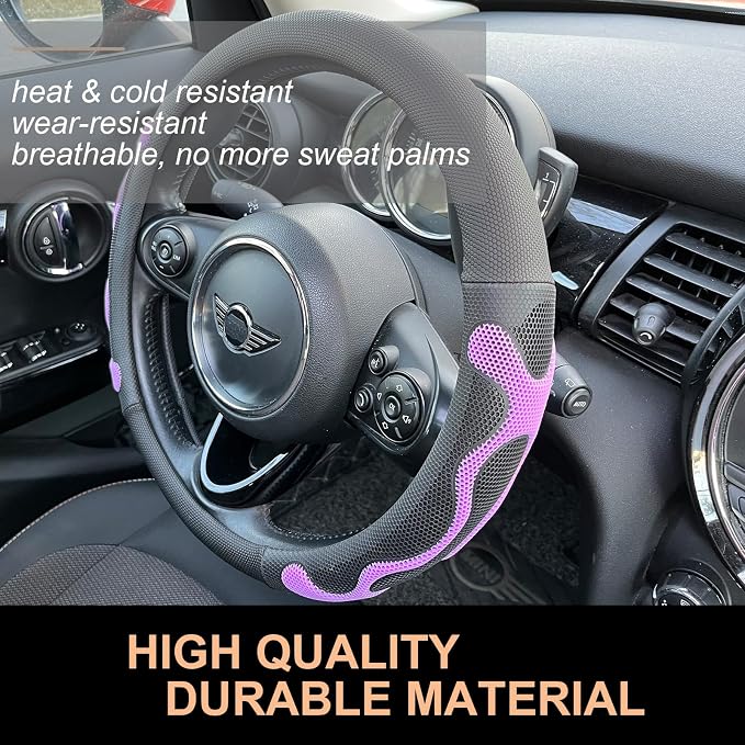 PINCTROT Large Size Comfy Grip Steering Wheel Cover, Anti-Slip Design, - Image 3