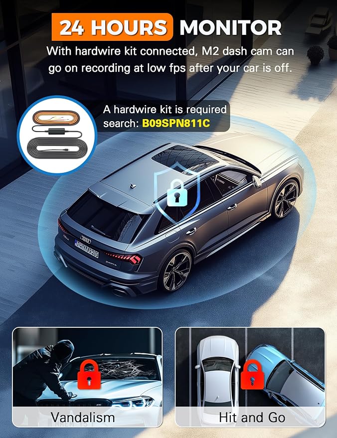 3 Channel WiFi Dash Cam Front and Rear Inside - Image 5