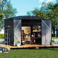 COMHOMA Shed Outdoor Storage Shed Metal, Lockable Doors Tool Sheds by ComHoma