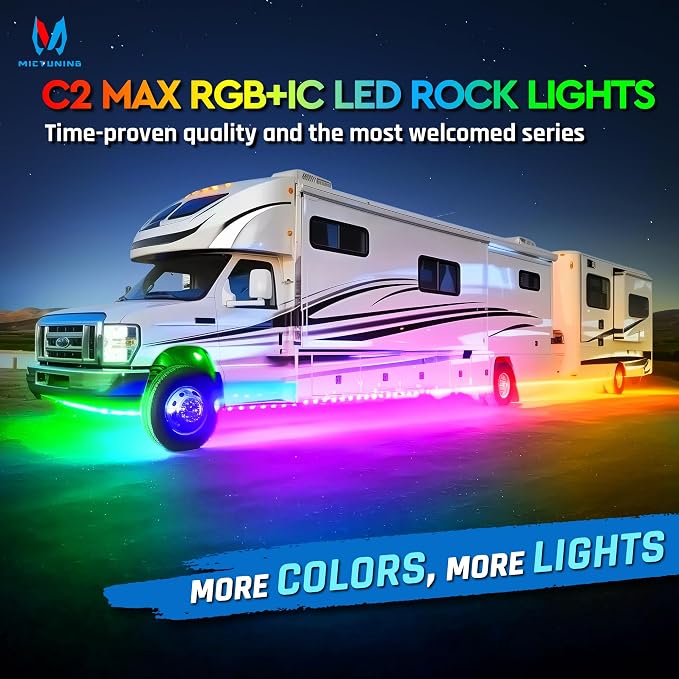 MICTUNING C2 MAX RGB+IC LED Rock Light - Image 2