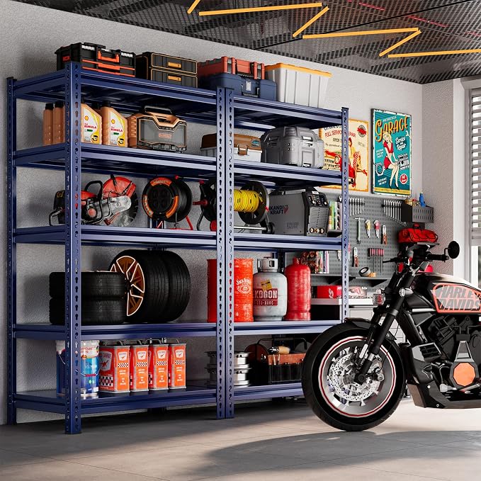 REIBII Garage Shelving 2000 LBS Storage Shelves Heavy Duty Metal Shelving Unit - Image 2