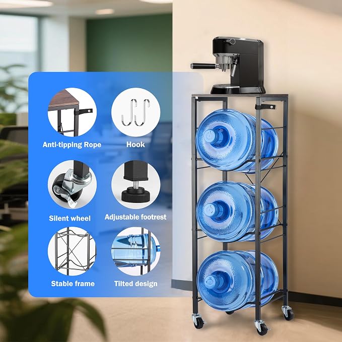 3-Tier 5 Gallon Water Bottle Holder - Image 4