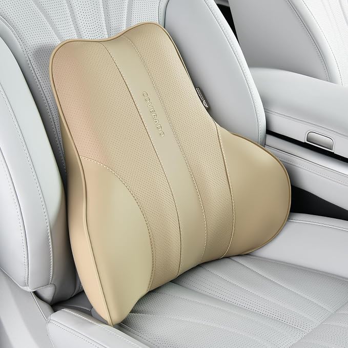 Coverado Lumbar Support Pillow for Car, Ergonomic Memory Foam Back Pillow for by COVERADOAUTO