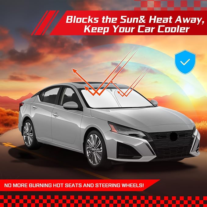 ARISMOTOR Windshield Sun Shade for Ni-ssan Armada 2017-2024, Custom Fit - Image 7