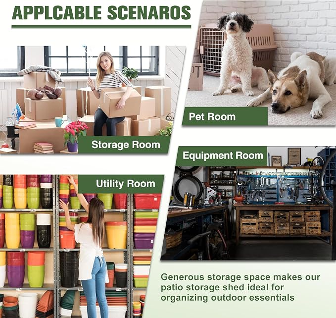 6x6 Resin Outdoor Storage Shed Kit-Perfect to Store Patio Furniture, Garden - Image 5