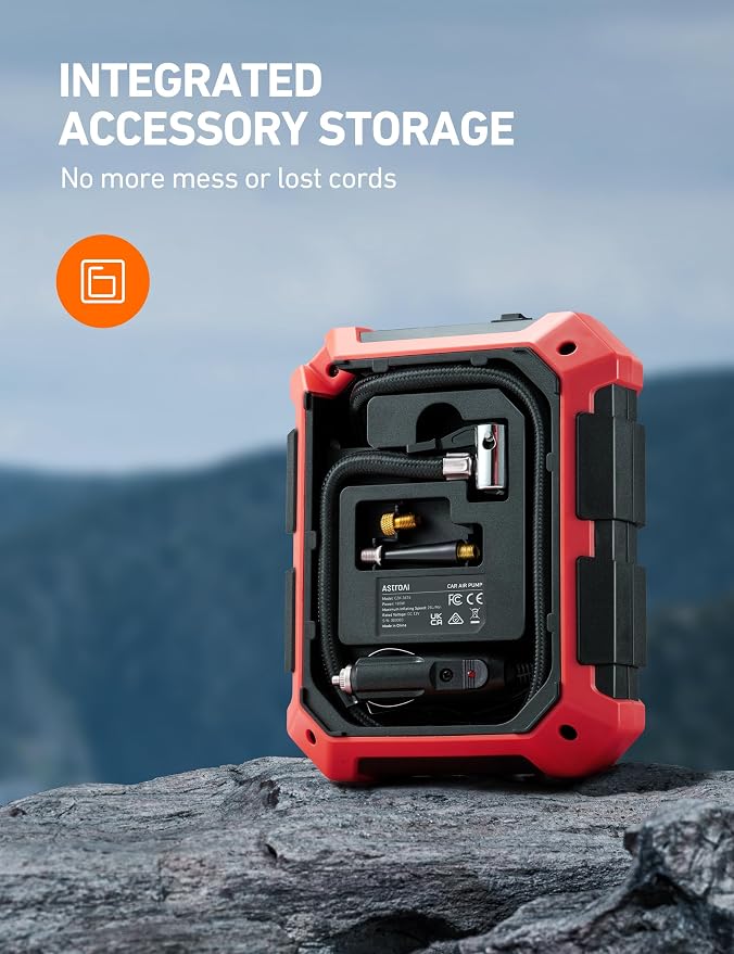AstroAI Portable Air Compressor and Tire Inflator - 12V DC Auto Accessory - - Image 3