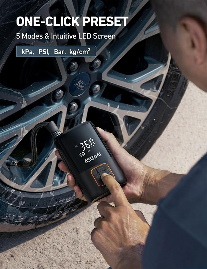 AstroAI Tire Inflator Portable Air Compressor Cordless Ultra-Lightweight Car - Image 2