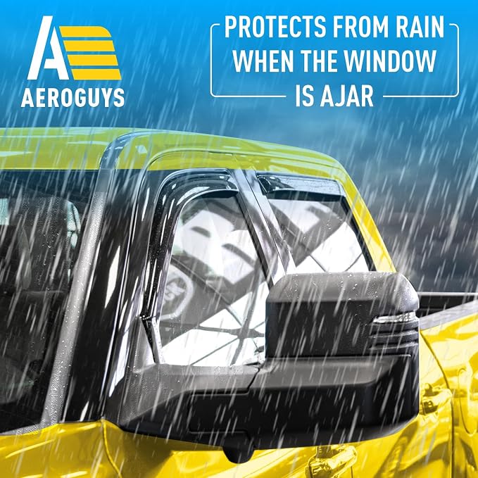 Extra Durable Window Deflectors in-Channel Window Visors Rain Guards Fit - Image 2