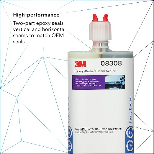 3M Heavy-Bodied Seam Sealer, Self-Mixing, Automotive Epoxy, 200 ml/6.75 fl oz - Image 2