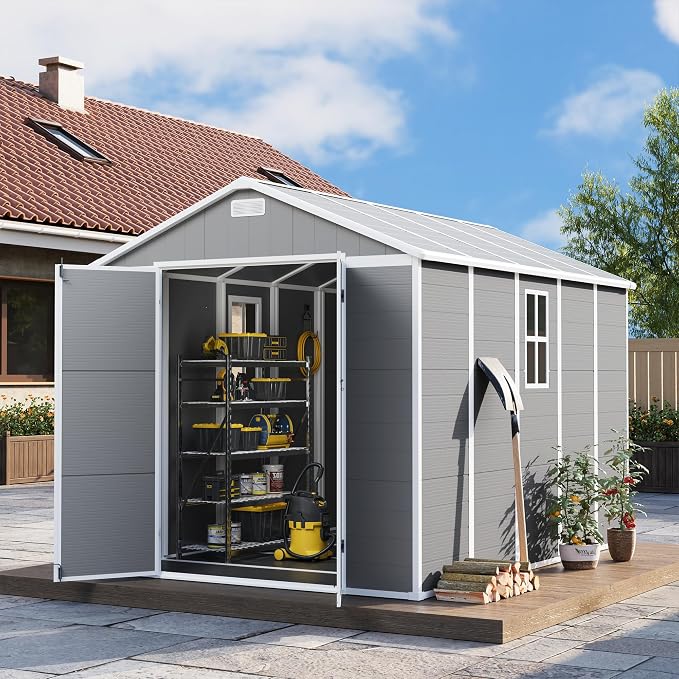 UDPATIO Storage Shed 8 x 10 FT, Resin Outdoor Garden Sheds - Image 8