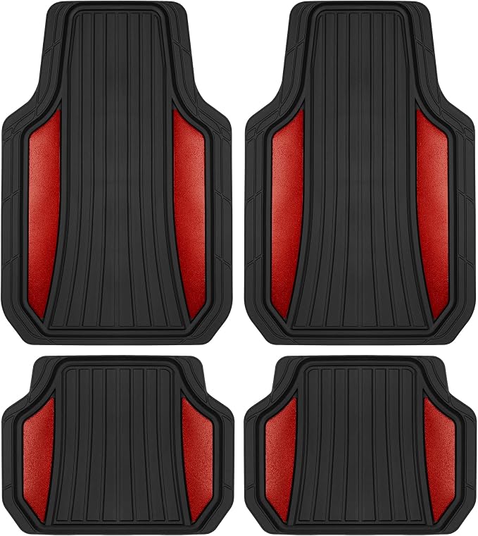Motor Trend ChromeTech Car Floor Mats Full Set by MotorTrend