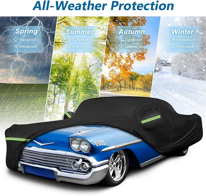Waterproof Car Covers for Chevy Impala 2-Door/Bel Air/Biscayne 2/Sedan/Coupe - Image 7