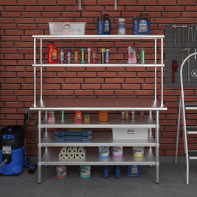 Amgood 24" x 60" Stainless Steel Work Table - Image 8