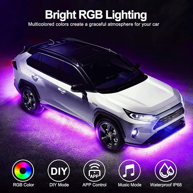 Underglow Kit for Car, Car Led Underglow Lights for Trucks - Image 2