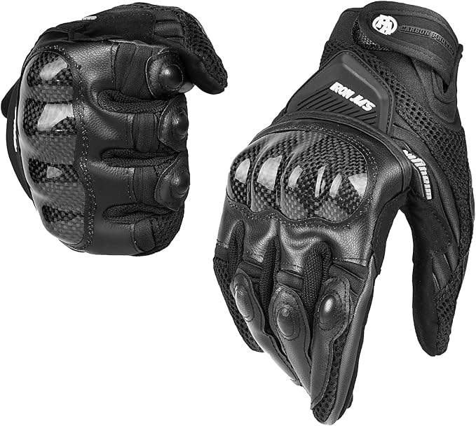 Motorcycle Gloves Touch Screen for Men Women Padding Hard Knuckle Cycling by BORLENI