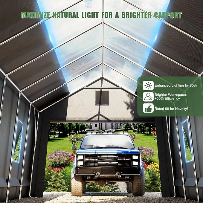 Carport Canopy 12x20FT Heavy Duty - Image 3