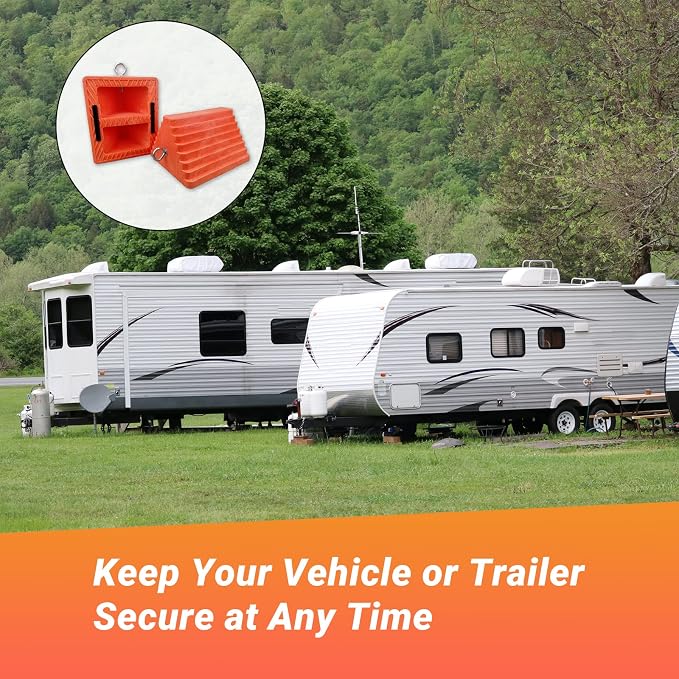 2 Packs Wheel Chocks Heavy Duty Orange - Image 7