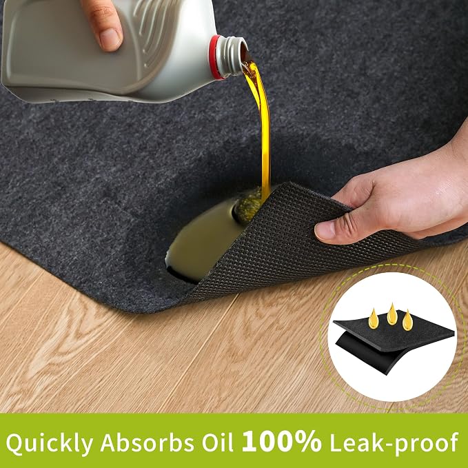 Oil Spill Mat - 96" x 60" Absorbent Oil Garage Floor Mat - Image 3