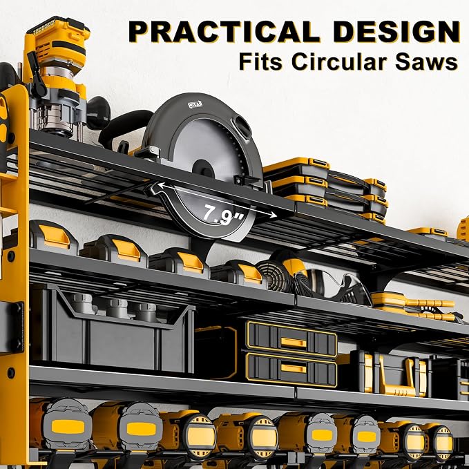 12 Cordless Drill Holder Large Power Tool Organizer Wall Mount - Image 6