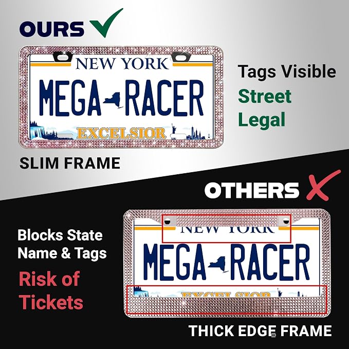 Glamorous Bling License Plate Frame - Image 6