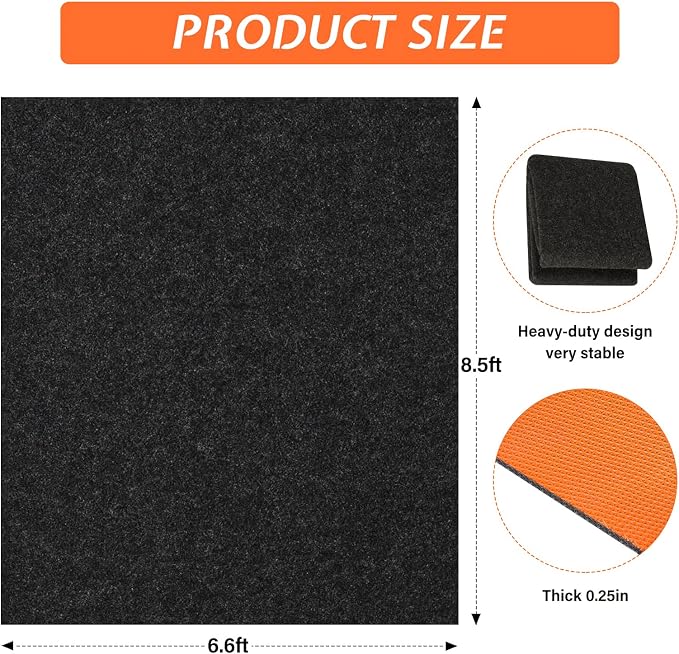 8.5 X 6.6 Ft Heavy Duty Oil Spill Mat, Garage Floor Mat - Image 2
