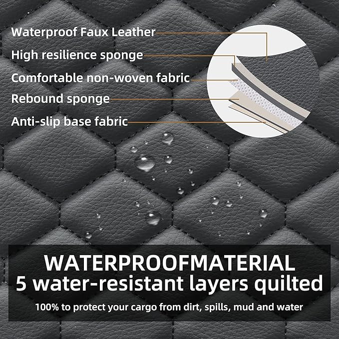 Elantrip 2PCs Front Car Seat Covers Leather Water Proof Seat Protector - Image 2