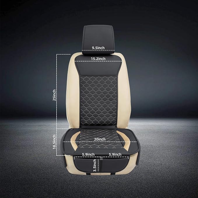 Elantrip 2PCs Front Car Seat Covers Leather Car Seat Protector Universal fit - Image 7