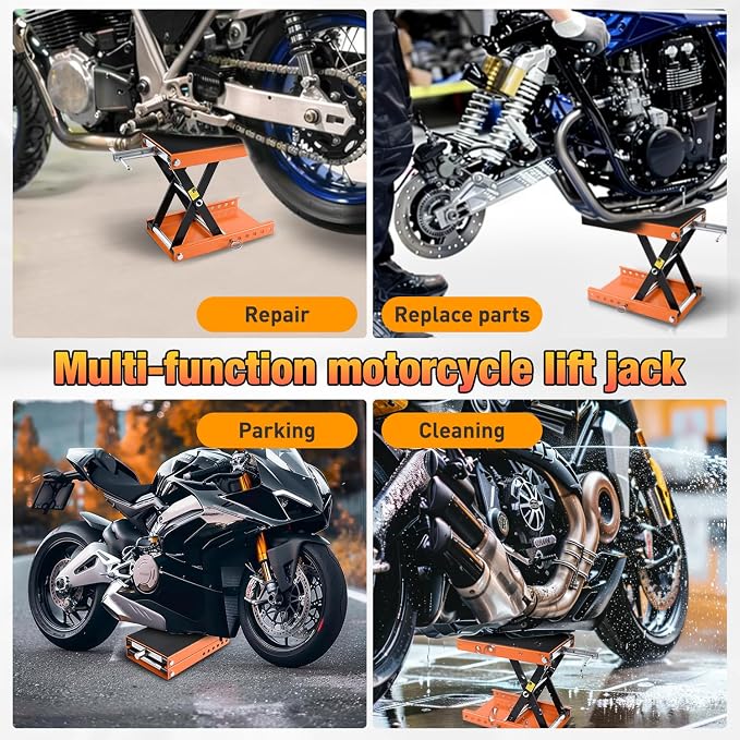 Nilight Motorcycle Lift Jack 1100 LBS Scissor Jacks Stand Lift - Image 9