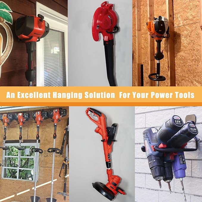 Weedeater Hanger, String Trimmer Hanger and Wall Mounted Power Tool Holder - Image 5