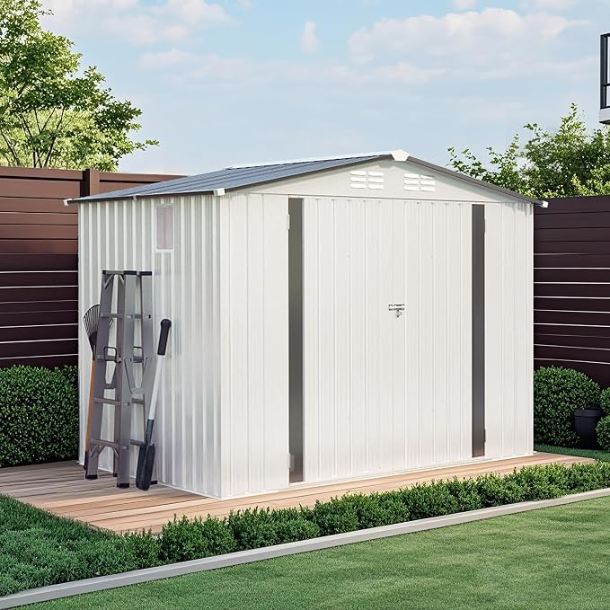 ARMSET 8x6 FT Metal Outdoor Storage Shed - Image 6