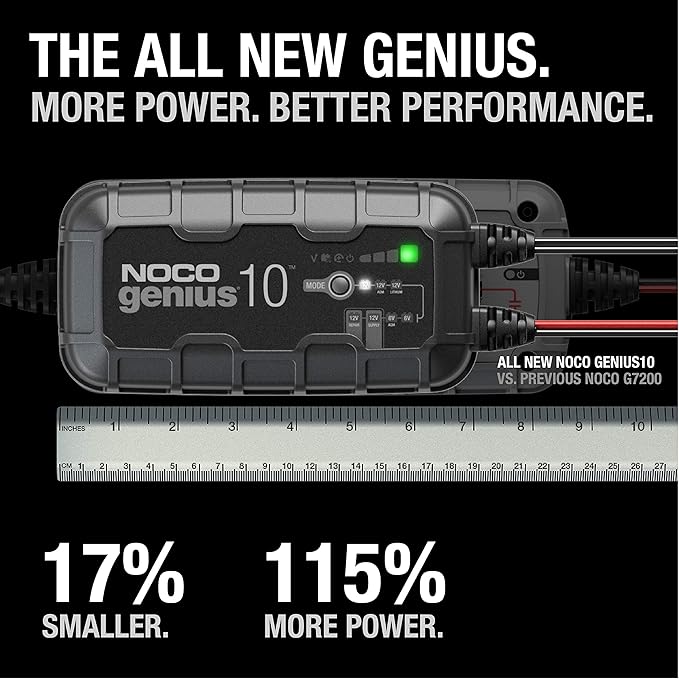 NOCO GENIUS10: 10A 6V/12V Smart Battery Charger – Automatic Maintainer - Image 2