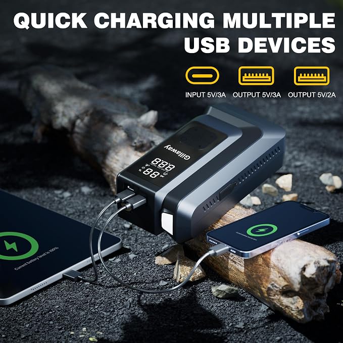 7-in-1 Jump Starter 6000A Car Jumper Starter Portable - Image 5