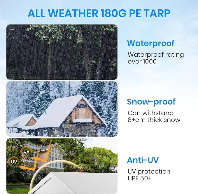 Carport 12x20 FT Heavy Duty, Outdoor Portable Garage - Image 7
