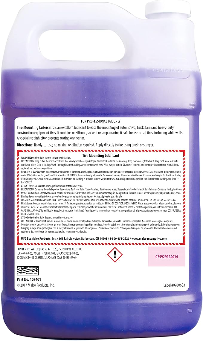 Malco Tire Mounting & Demounting Lubricant - Image 2