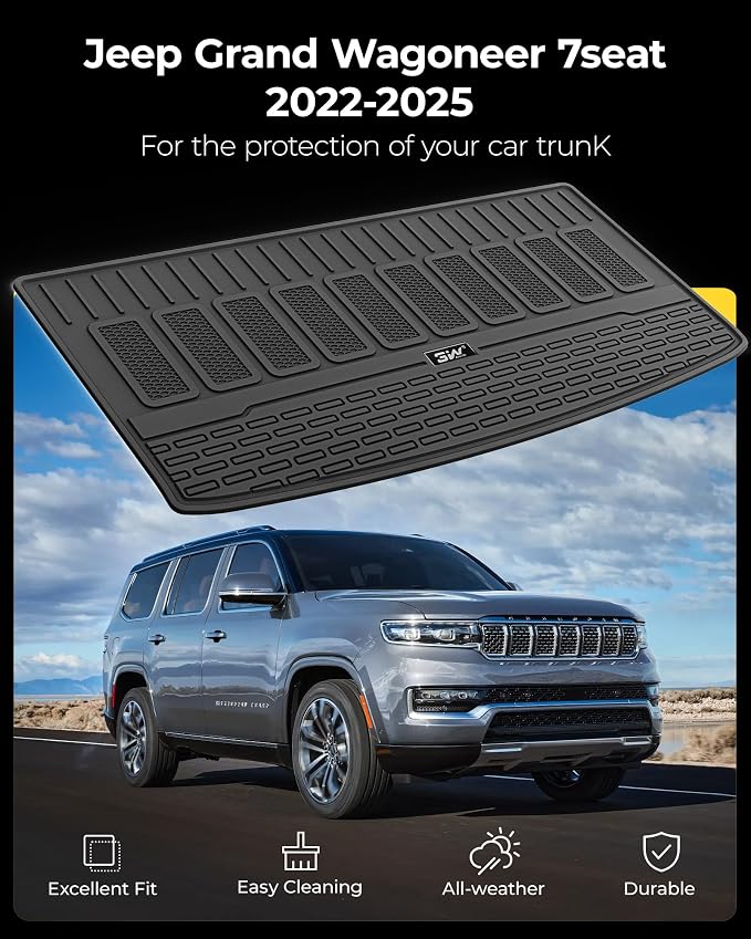 3W Cargo Liner Compatible with Jeep Grand Wagoneer 2022-2024 2025 7 Passenger - Image 2