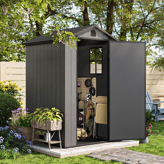 Patiowell 4' x 4' Plastic Outdoor Storage Shed by Patiowell