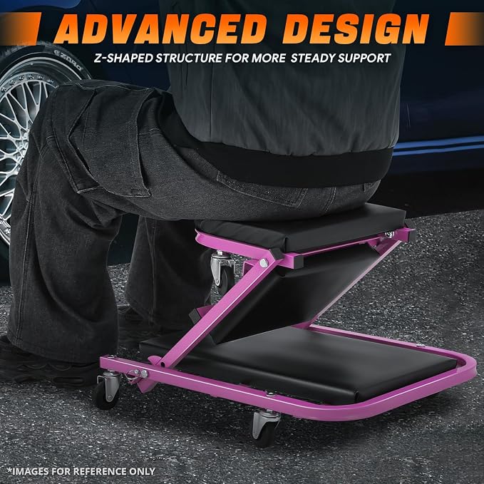 DNA MOTORING 40 Inches Folding 2 in 1 Rolling Z Creeper, Adjustable Roller - Image 4