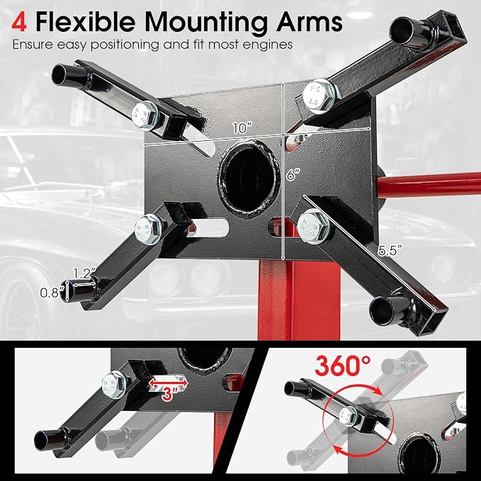 Goplus Engine Stand, 1500 LBS Motor Stand - Image 4