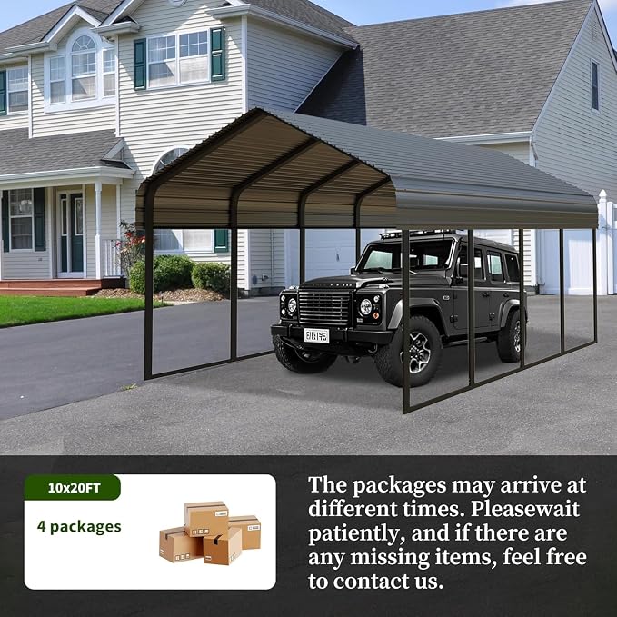 10x20FT/20x20 FT Metal Carport Heavy Duty - Image 3